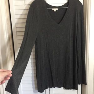 Charcoal grey long sleeved T-shirt